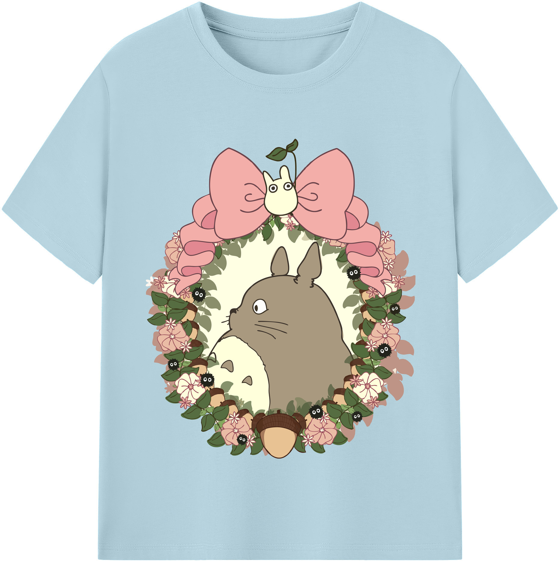 （画像用） となりのトトロ 草壁メイ 草壁サツキ My Neighbor Totoro Satsuki Kusakabe Mei Kusakabe 綿100％半袖Tシャツ（フロントプリント）